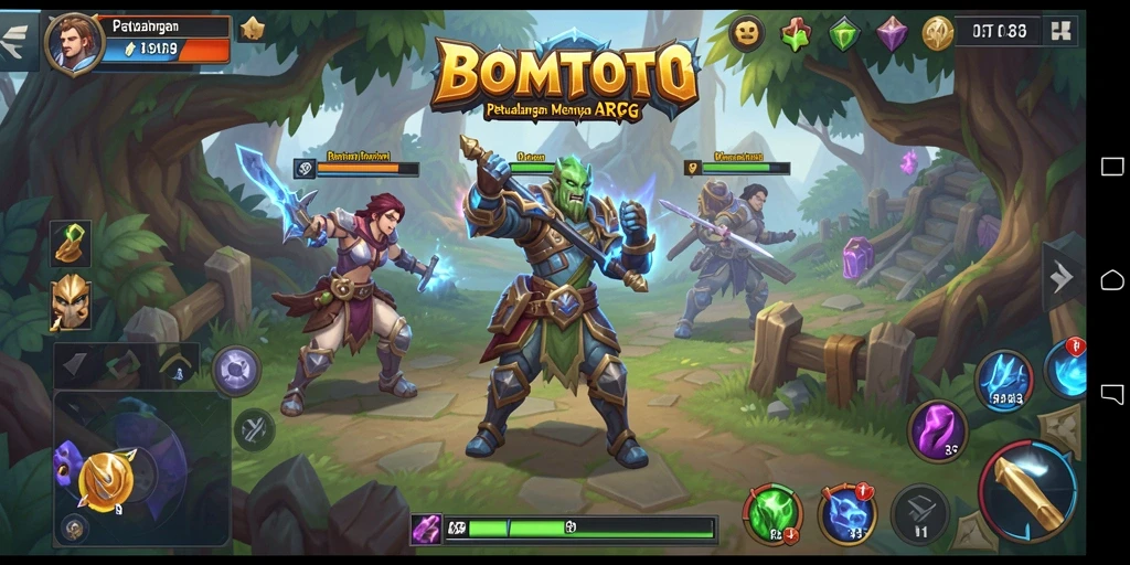 Tampilan gameplay menakjubkan di dunia fantasi BOMTOTO.