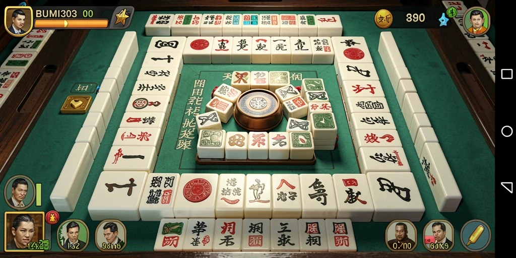 Tampilan gameplay seru dari game Mahjong BUMI303.
