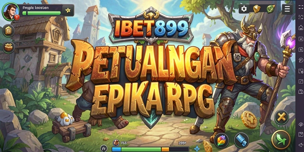 Tampilan gameplay RPG yang mendebarkan di IBET899 dengan karakter yang bertarung.