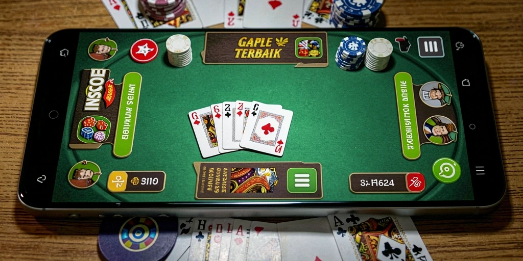 Screenshot gameplay IDNSCORE menampilkan suasana bermain Gaple yang seru.