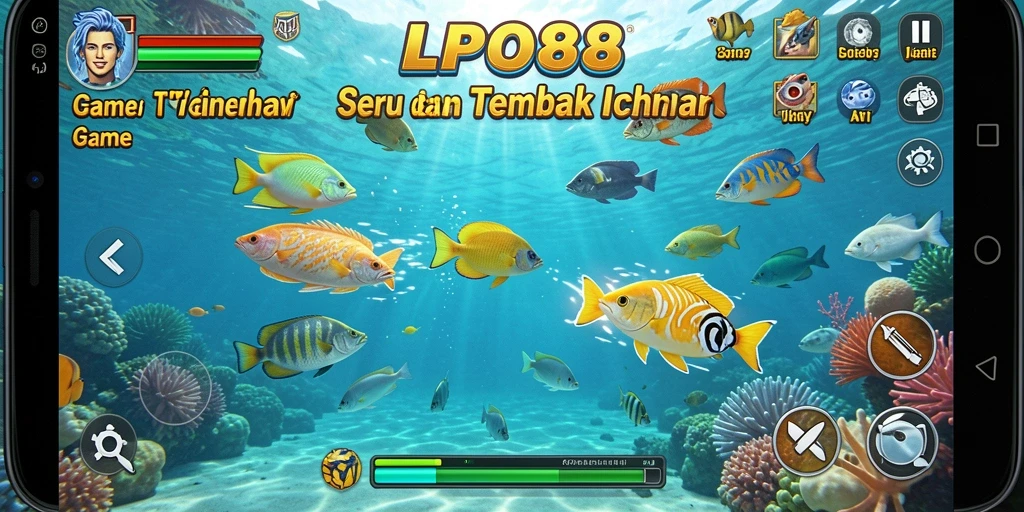 Tangkapan layar gameplay seru LPO88 dalam aksi tembak ikan.