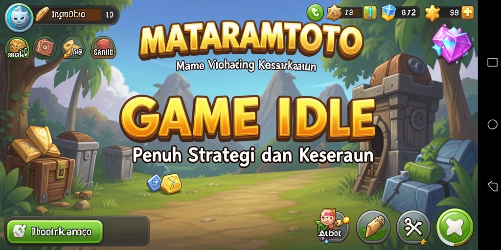 Screenshot utama dari gameplay MATARAMTOTO yang menampilkan suasana Idle.