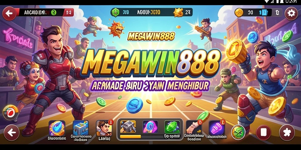 Tampilan gameplay seru MEGAWIN888 dalam aksi penuh warna.
