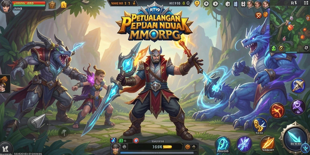 Screenshot gameplay RT99 dengan aksi seru di dunia MMORPG.