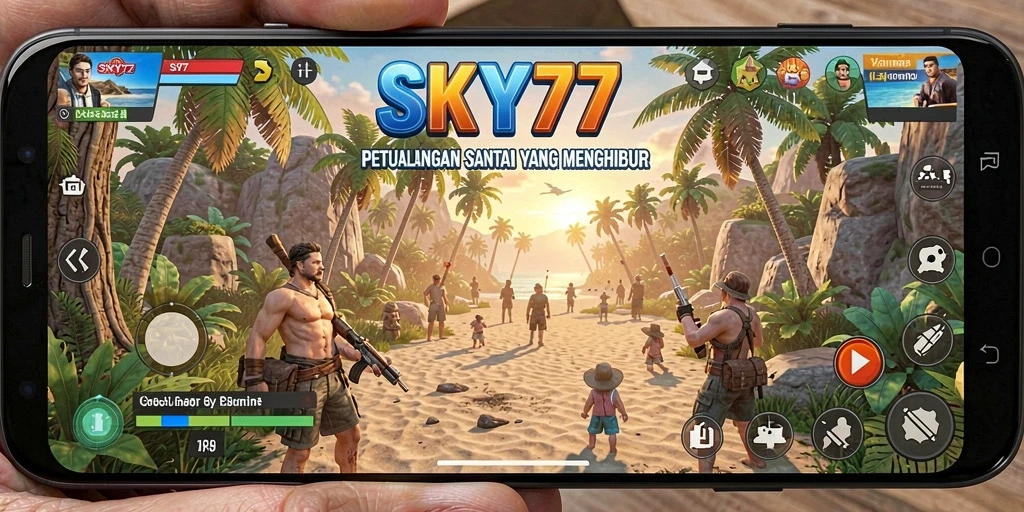 Screenshot gameplay SKY77 menunjukkan momen seru dan interaksi pemain.
