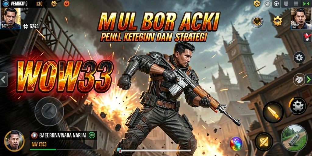 Tampilan gameplay seru dari <strong>WOW33</strong> dengan aksi tembak-menembak yang intens.